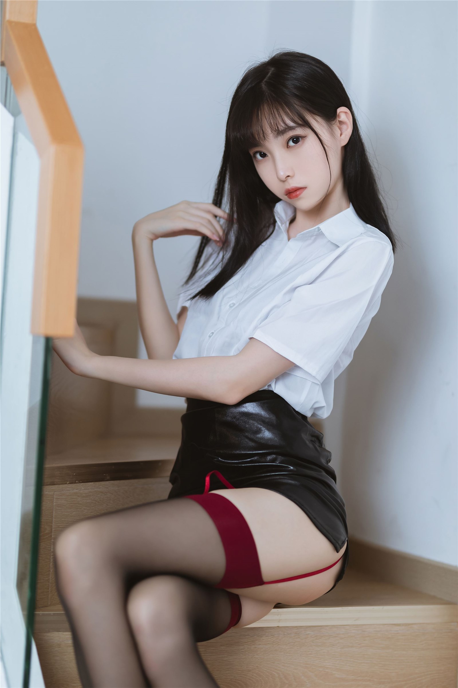 Xu Lan LAN - NO.033 Black Silk Leather Skirt(47)